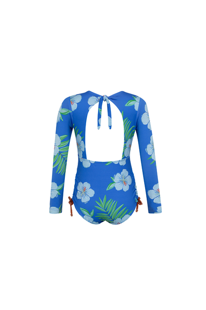 JESS LONGSLEEVE HIBISCUS AZUL